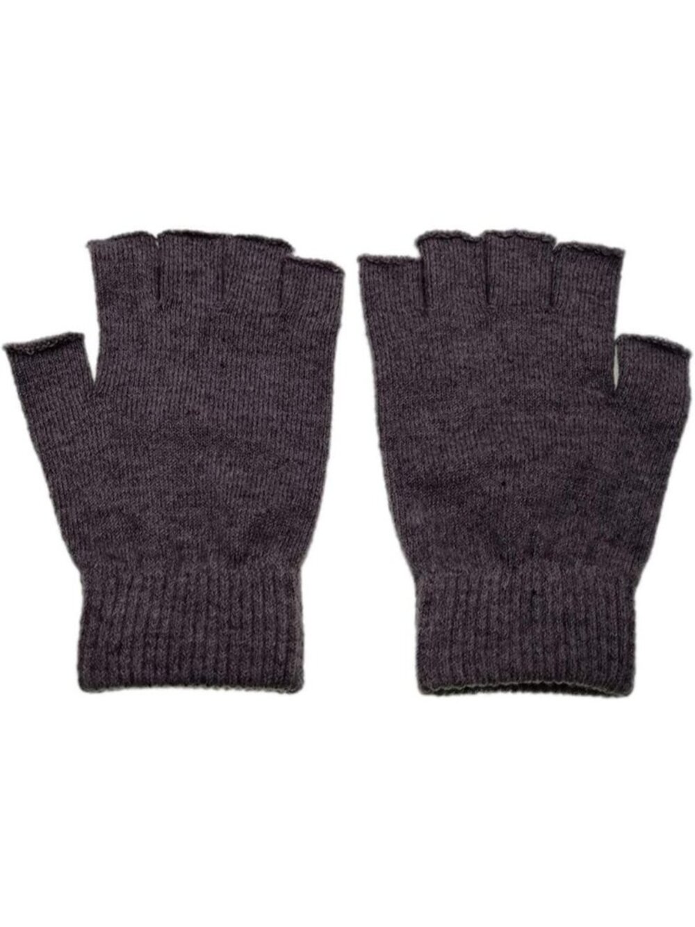Unisex Dark Gray Wool Blend Fingerless Warm Arm Warmers Typing Texting Gloves